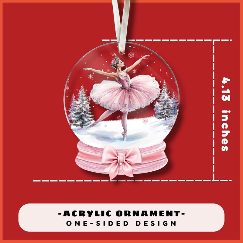 MAPDTWO Ballerina Ornament - Ballerina Ornaments for Christmas Tree - Dance Ornament - Ballet Gifts for Girls, Kids - Ballet Dancer Gifts - Acrylic Christmas Ornament 2025 - Image 2